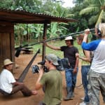camera crew in guaymi village